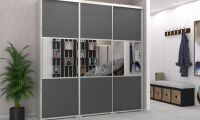 Melitta I.tolóajtós ruhaliftes gardrób, tükrös 240cm