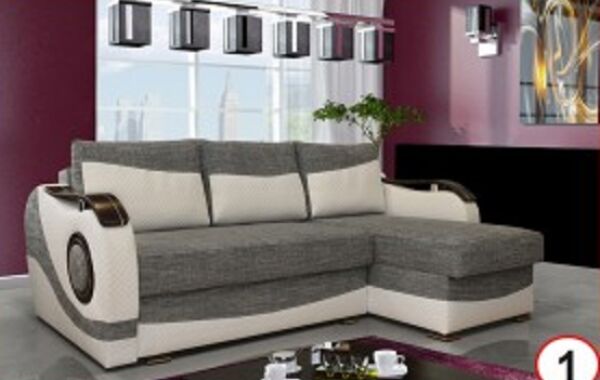 Rafi sarokülőgarnitúra, rugós.