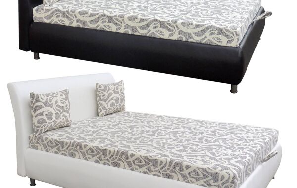 Leila franciaágy vagy ágykeret, , erősített rugós/vastaghabos