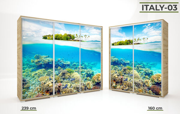 Italy style tolóajtós gardrób