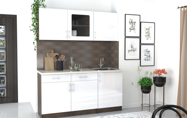 Panel konyha  165/60cm vagy 165/72cm Bl, Keretléc és MDF változatban